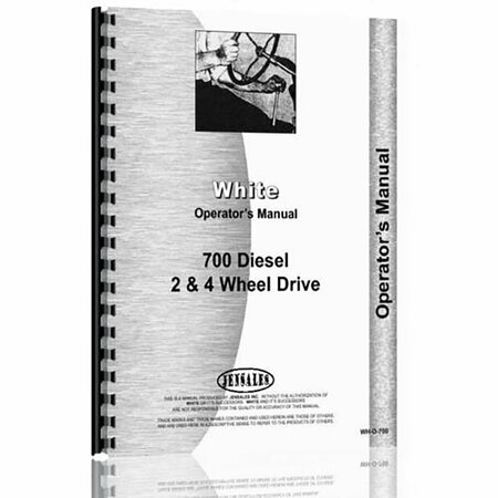 AFTERMARKET White 700 Tractor Operator Manual RAP82580